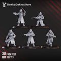 2nd Death Division Grenadier Squad by DakkaDakka, showing five preassembled sci-fi grenadier miniatures with trench warfare armor and battlefield gear.