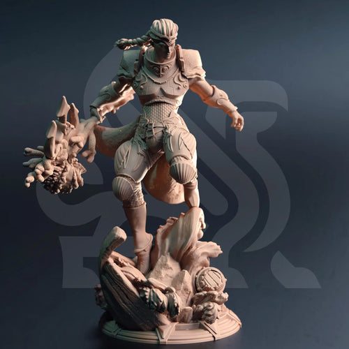 Aboro-Ko Cleric of Tears Elemi cleric fighter paladin miniature by DM Stash, resin printed ocean warrior NPC for fantasy tabletop RPGs.