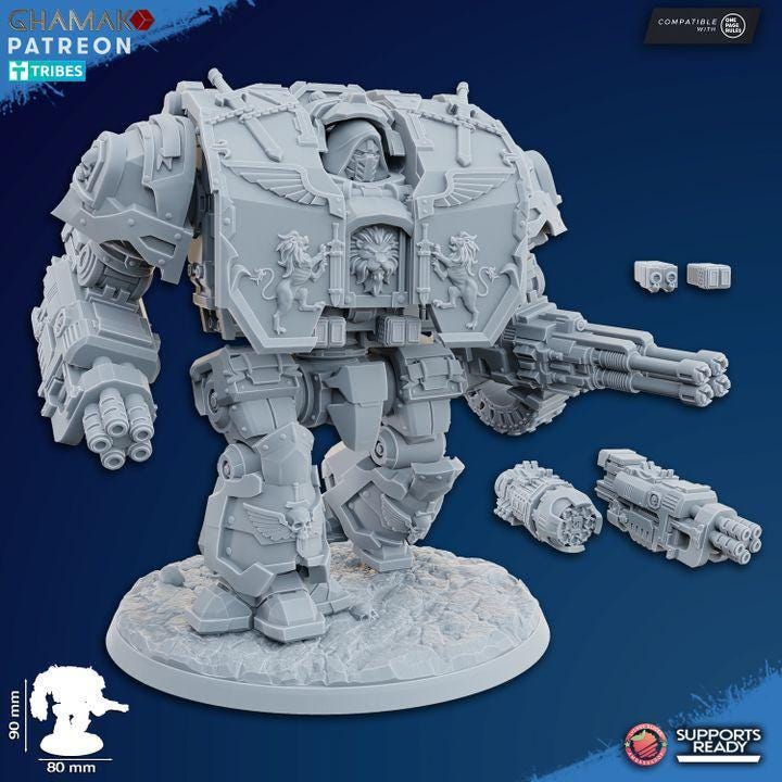 Wargame Grimdark Dread Robot Proxy by Ghamak