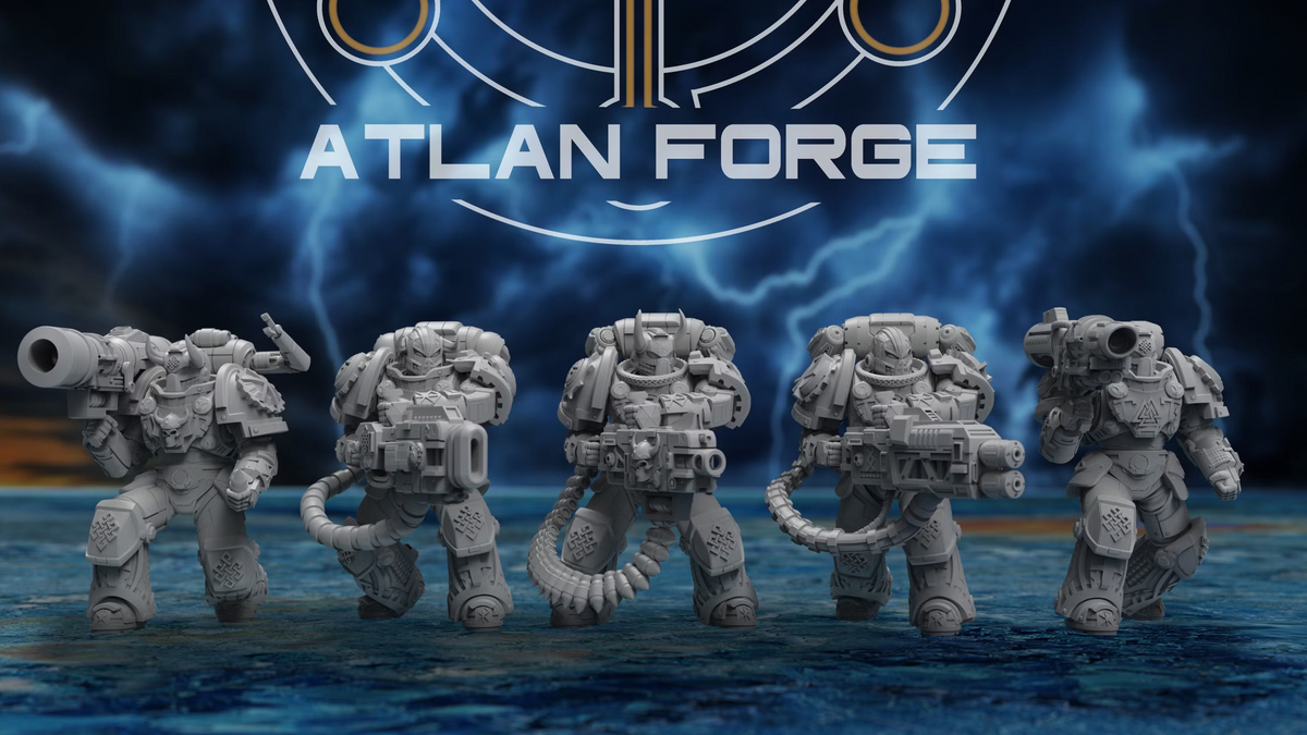 Asgardian Demolishers five-model heavy weapon squad by Atlan Forge