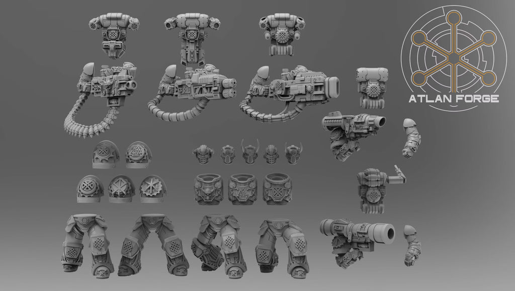 Modular components included with the Asgardian Demolishers squad