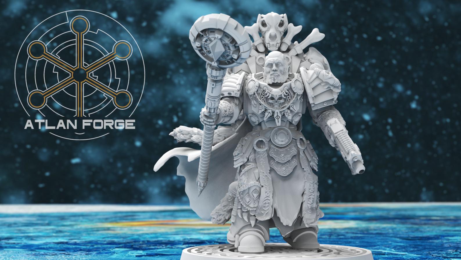 Asgardian Storm Priest V2 by Atlan Forge, front view showing key details