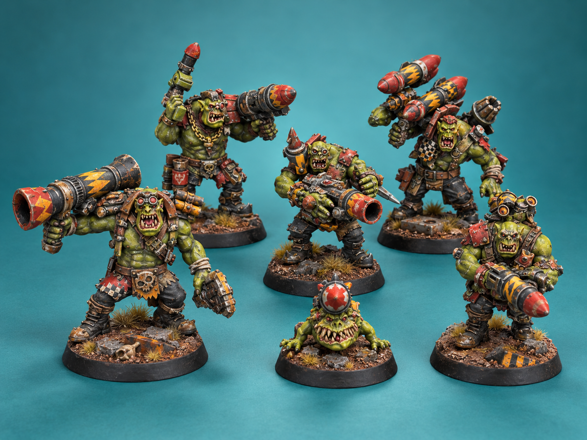 Bazooka Bruvvaz - Modular Sci-Fi Orc Squad of 6 - DakkaDakka