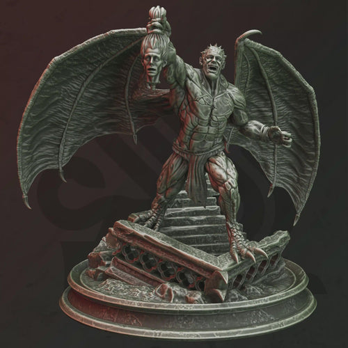 Brohd the Resilient by DM Stash, animated stone monster miniature inspired by a demonic statue and magical construct.