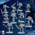 Corrupted Militum 32mm resin miniature squad by Ghamak