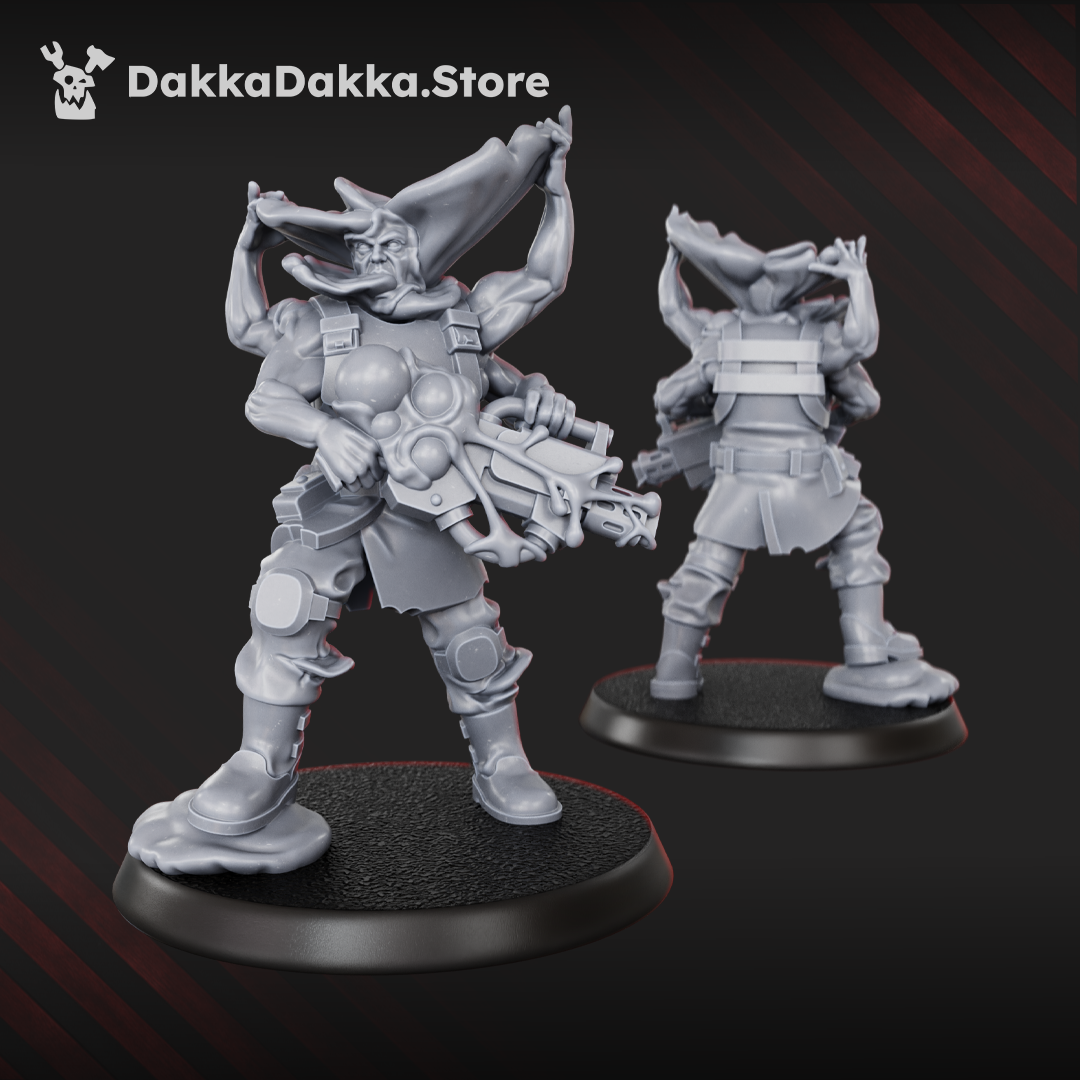 Diseased Gunner miniature by DakkaDakka with fungal mutations, corrupted heavy weapon, torn uniform, and infected sci-fi soldier details.