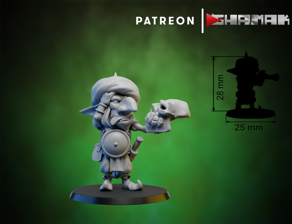 Individual Persian Goblin Guard miniature by Ghamak, showing an ornate fantasy goblin guard with weapon, armor, and detailed tabletop character.