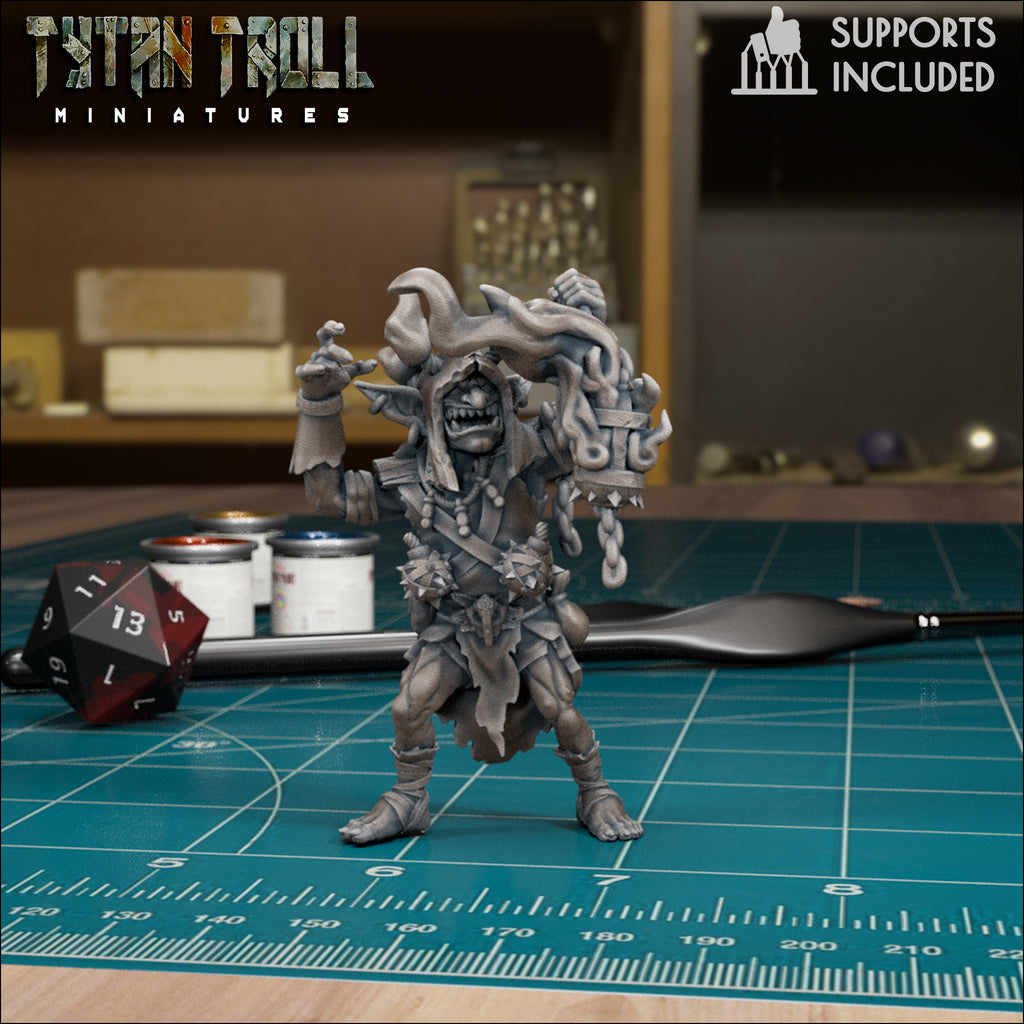 Invasores Goblin - 12 Miniaturas - Ejército Goblin Preensamblado - Minis de Wargaming, RPG y TTRPG de Fantasía