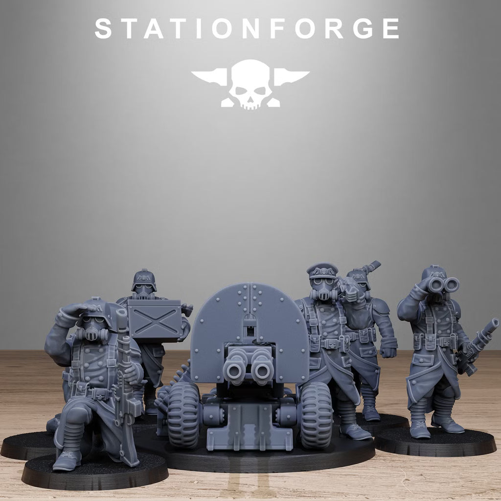 GrimGuard Battle Weapons 2.0 artillery crew and cannon front view