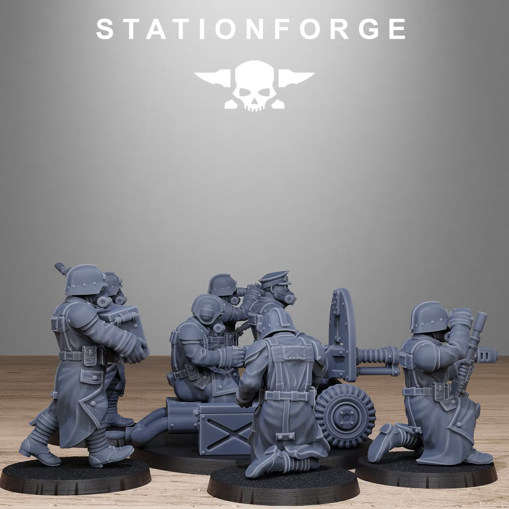 GrimGuard Battle Weapons 2.0 sci-fi artillery crew side view