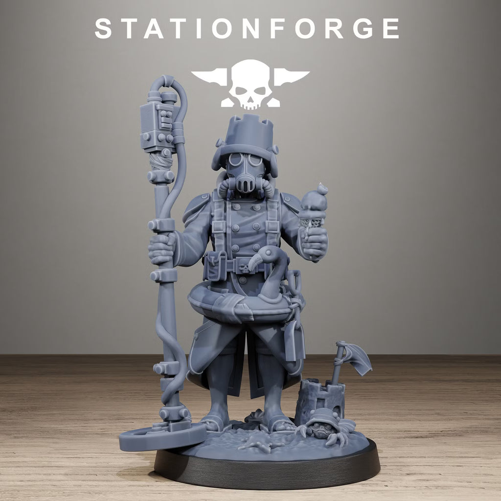 GrimGuard Beach Boy sci-fi resin character miniature by StationForge