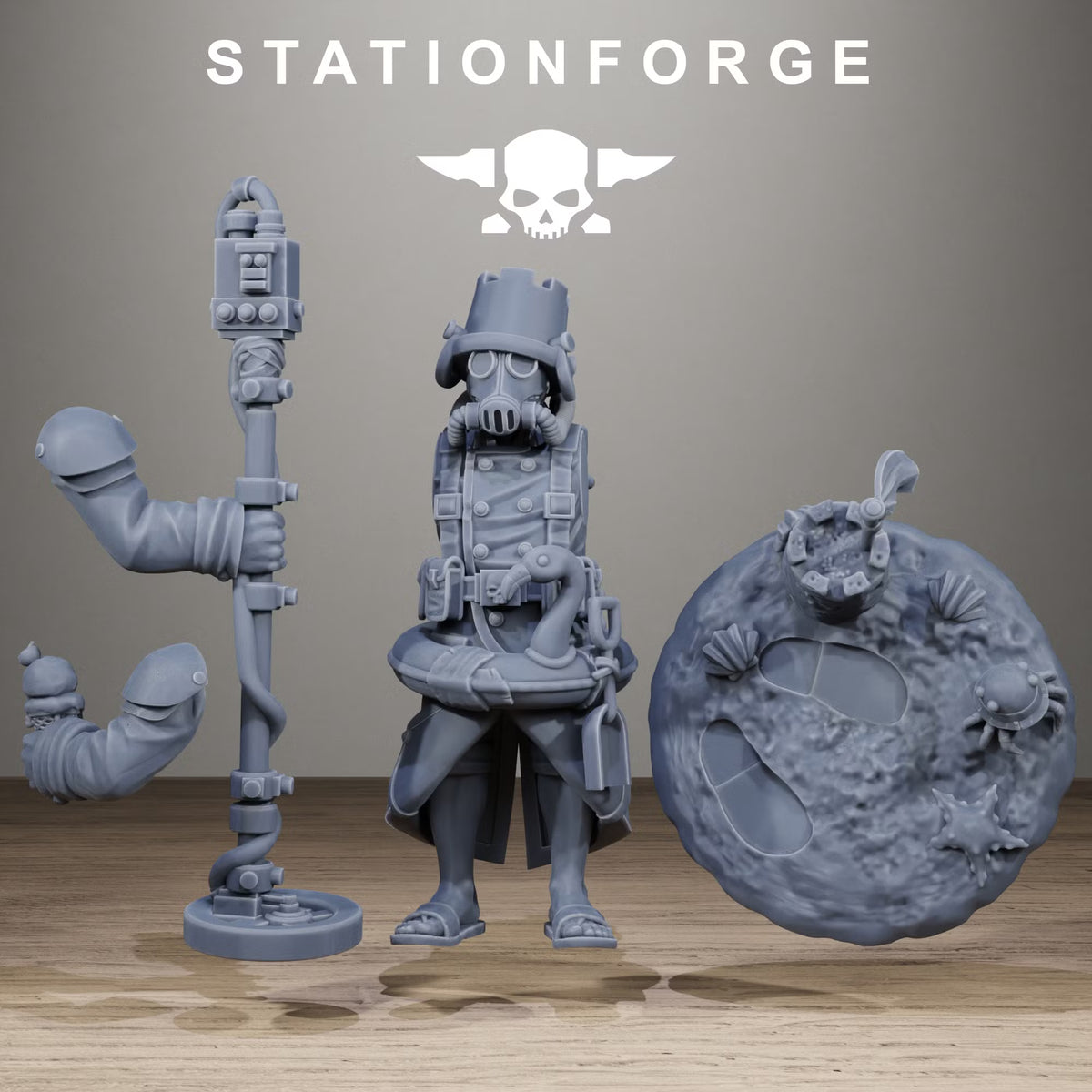 GrimGuard Beach Boy multipart miniature with scenic beach base and accessories