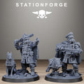 GrimGuard Honoured Commanders with two hound companions by StationForge