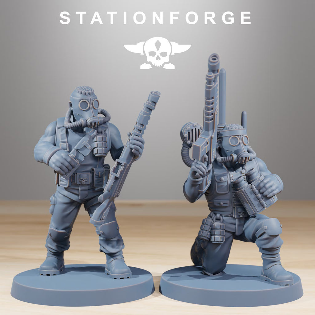 GrimGuard Jungle Fighters with heavy weapon and field equipment