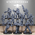 GrimGuard Jungle Fighters 2 squad of 10 sci-fi miniatures by StationForg
