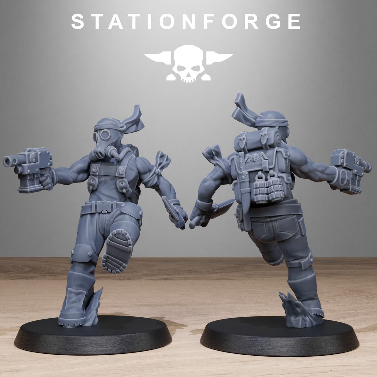GrimGuard Jungle Fighter 2 running with pistol and combat knife