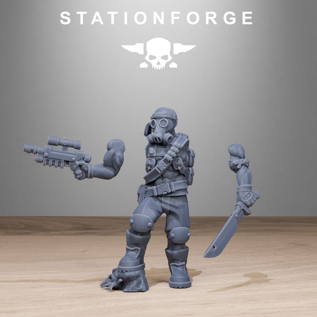 GrimGuard Jungle Fighters 2 multipart resin miniature components