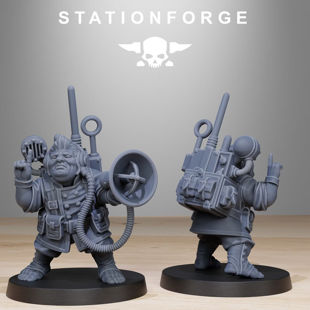 GrimGuard Skulldart Trapper communications specialist with radio gear