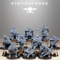GrimGuard Skulldarts squad of 10 sci-fi sharpshooter miniatures by StationForge