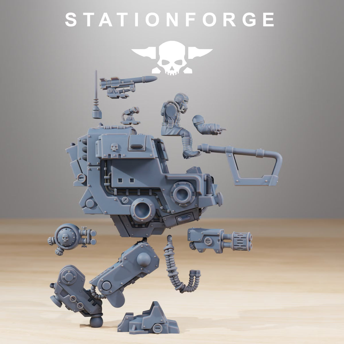 GrimGuard Walker Mk1 multipart resin model components