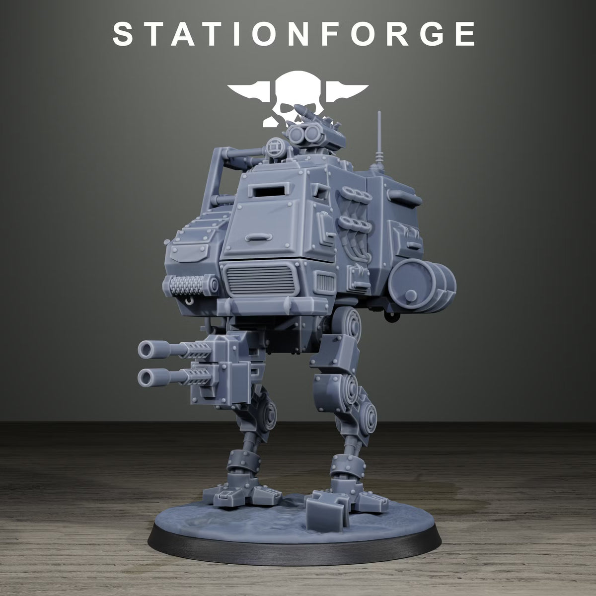 GrimGuard Light Walker by Station Forge with alternate mounted weapon configuration