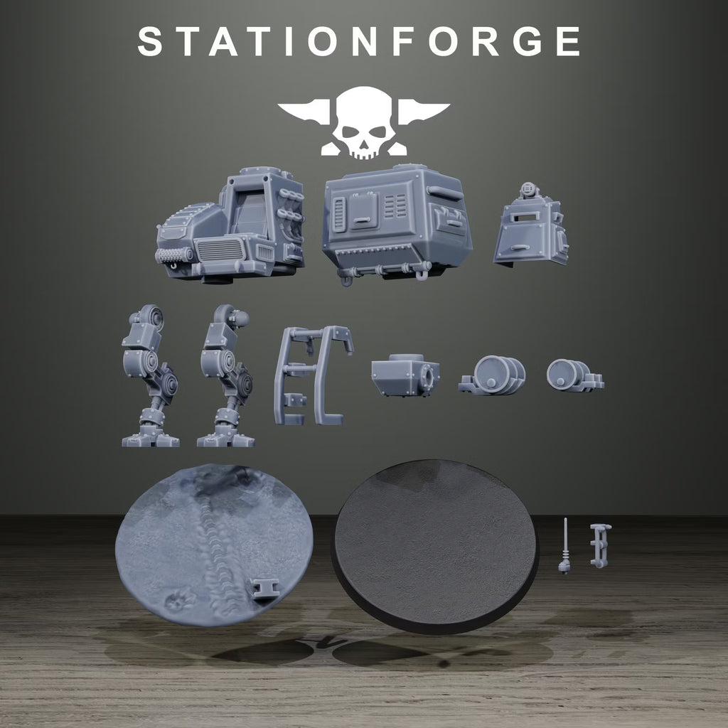 GrimGuard Light Walker multipart chassis, cabin, legs, and alternate component options by Station Forge