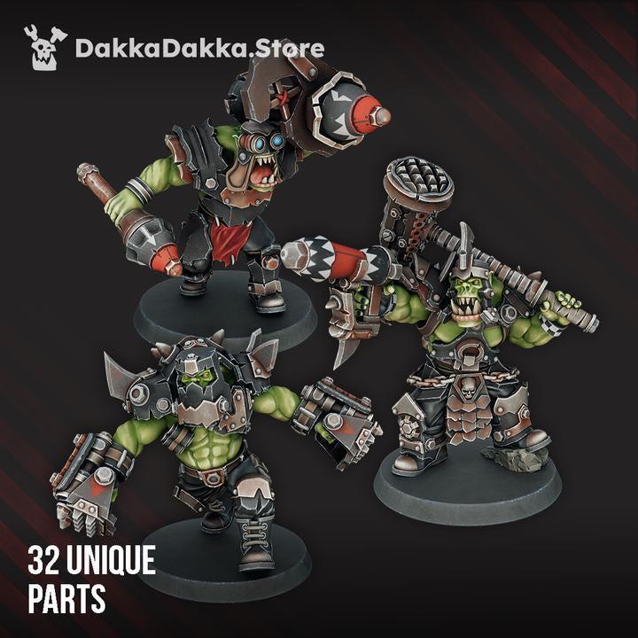 3D printed Head Crackaz Mob resin sci-fi ork miniatures by DakkaDakka