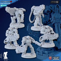 Ghamak Heavy Plasma Devastator squad — resin-printed sci-fi infantry with oversized plasma cannons on 32mm sculpted bases.