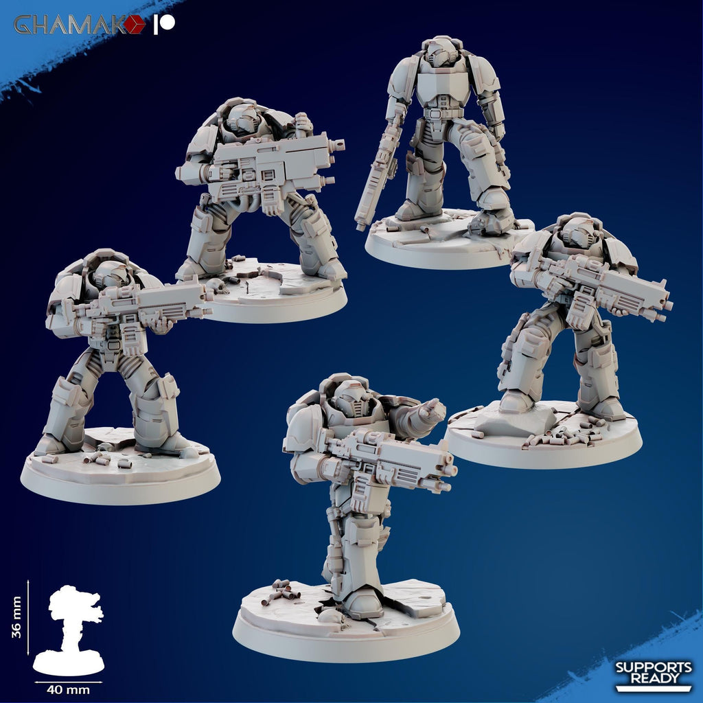 Imperator's Heavy Militum Executor 32mm resin miniature squad by Ghamak