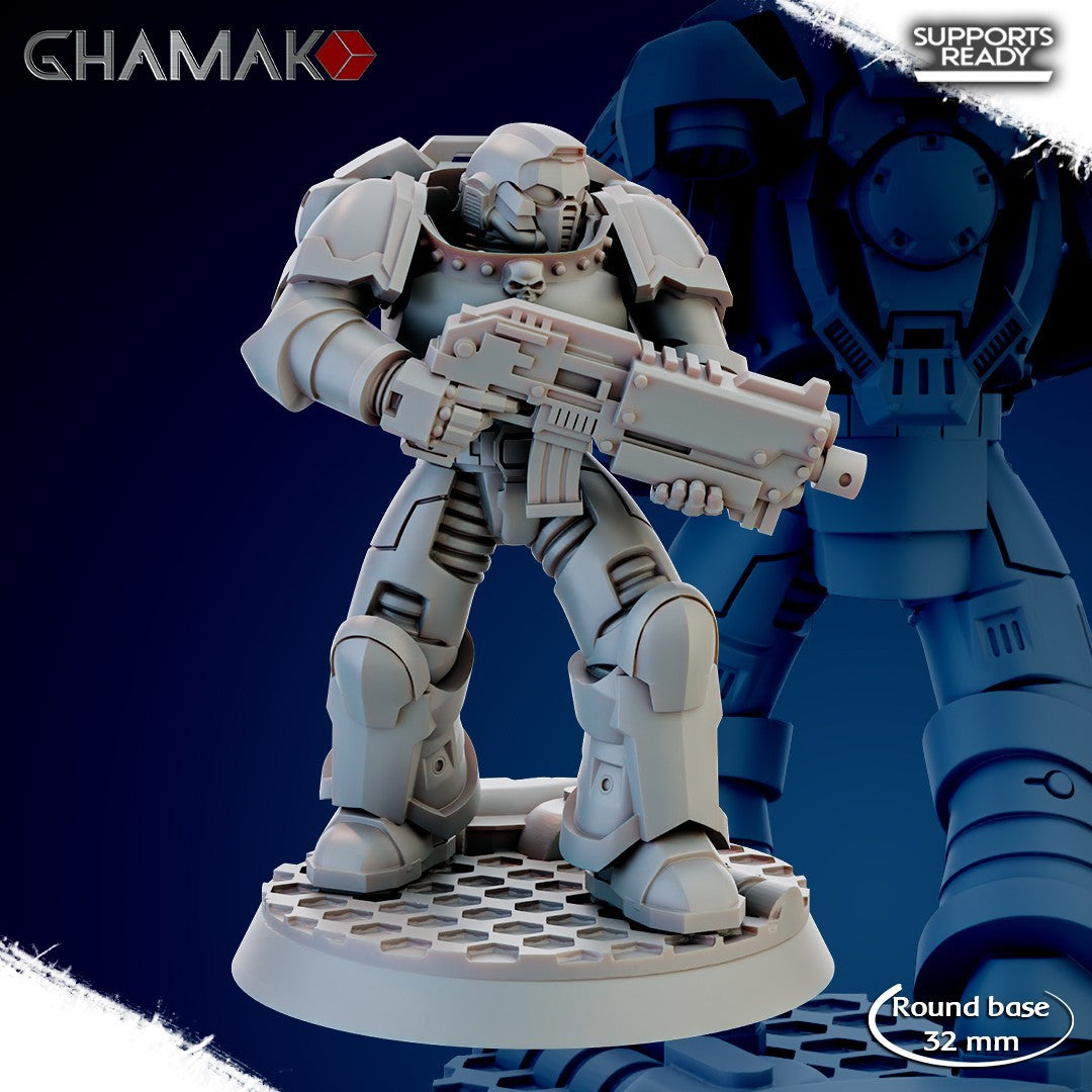 Imperator's Militum Rifle 32mm resin miniature squad by Ghamak Figure 3