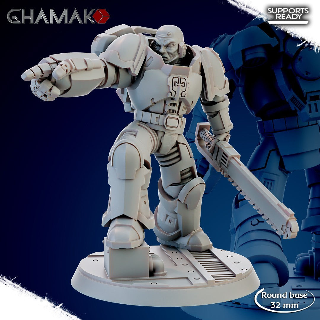 Imperator's Militum Rifle 32mm resin miniature squad by Ghamak Figure 2