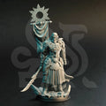 Rolen Knight of The Breath elf fighter paladin miniature by DM Stash, resin printed spell-sword NPC for fantasy tabletop RPGs.