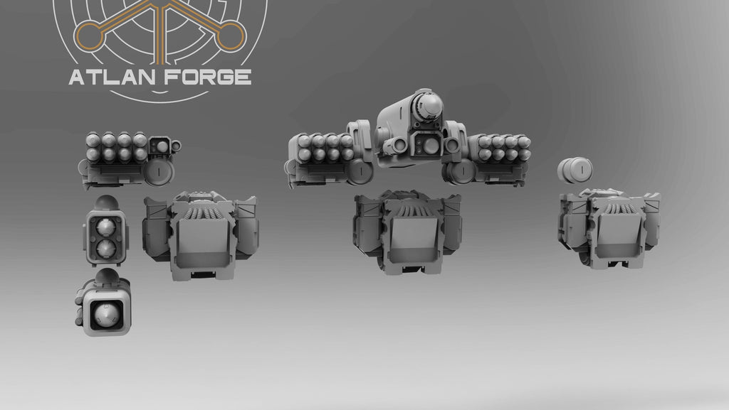 Minoan Astraponites, by Atlan Forge, showing key details of backpacks