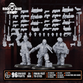 ock ’n Rolla Gang sci-fi punk skirmish miniatures by Rockheadgangs, printed in resin by CeeForge.