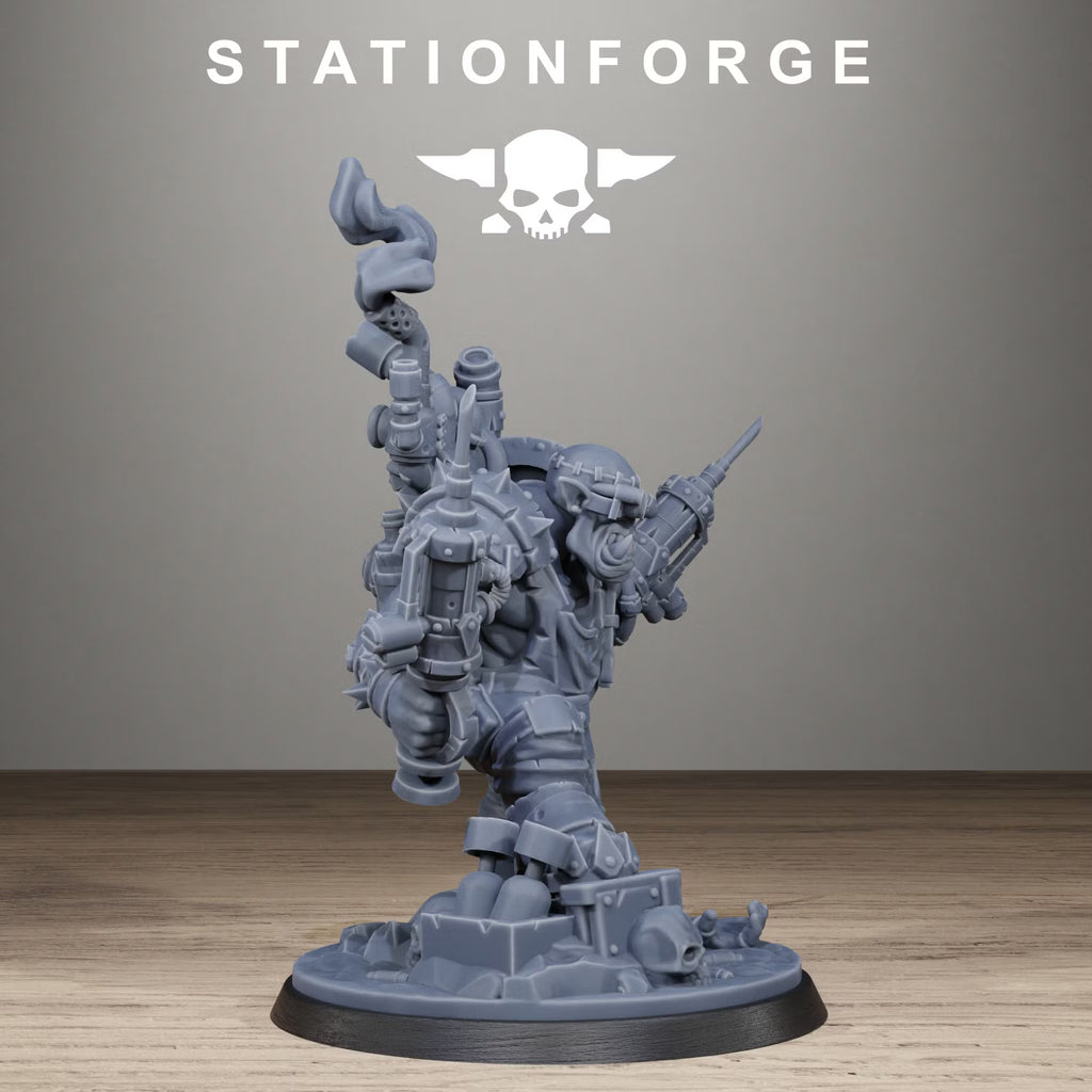 Alternate side view of Orkaz Mad Scientist sci-fi orc specialist
