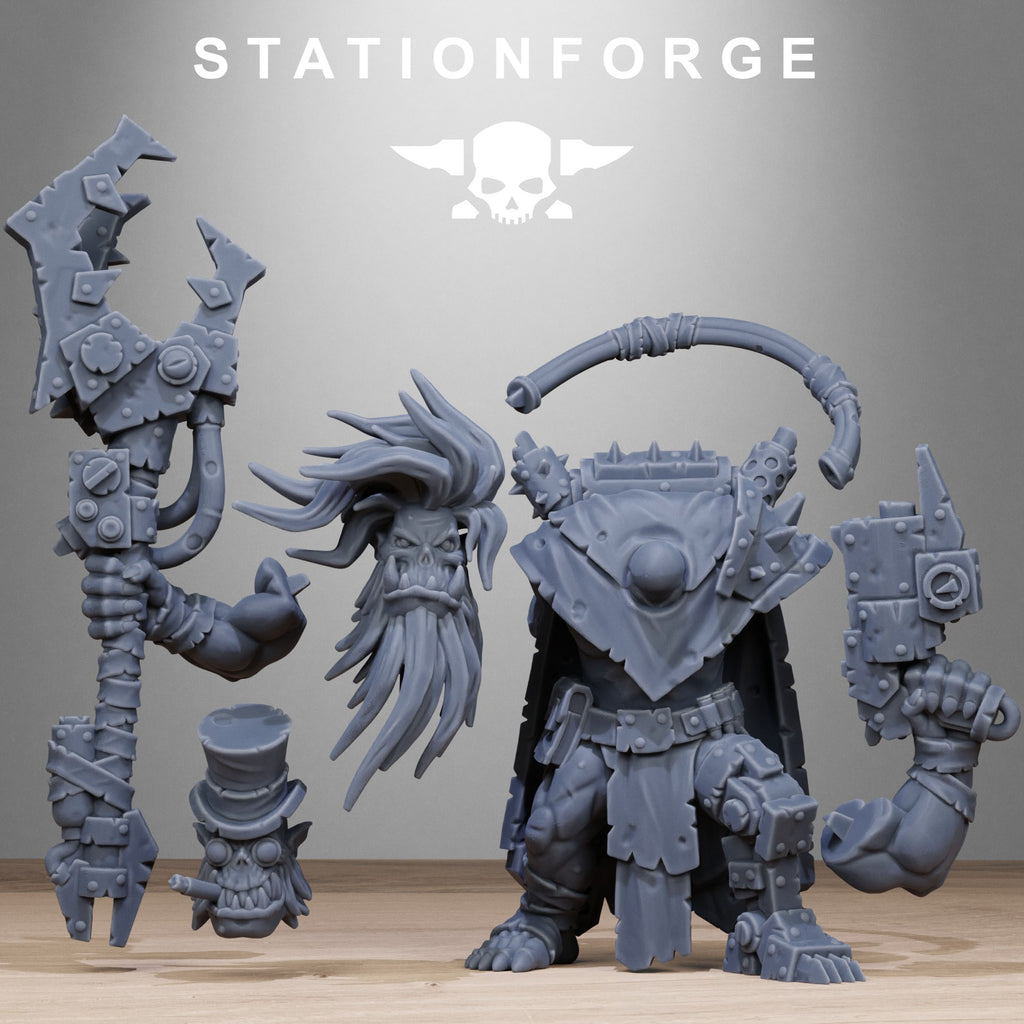 Orkaz Madman modular parts and head options by Station Forge