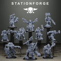 Orkaz Scrappers 10-model modular sci-fi greenskin squad by Station Forge