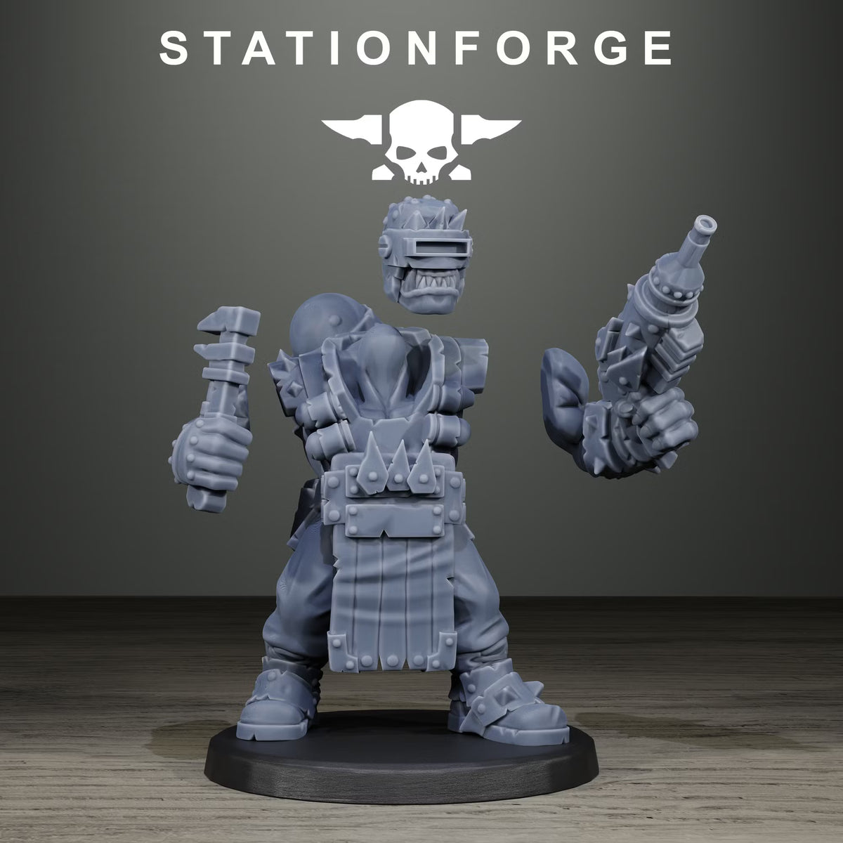Scrappers modular parts with heads, bodies, and arm sets by Station Forge