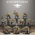 Painted example of the Orkaz Wild Squad by Station Forge