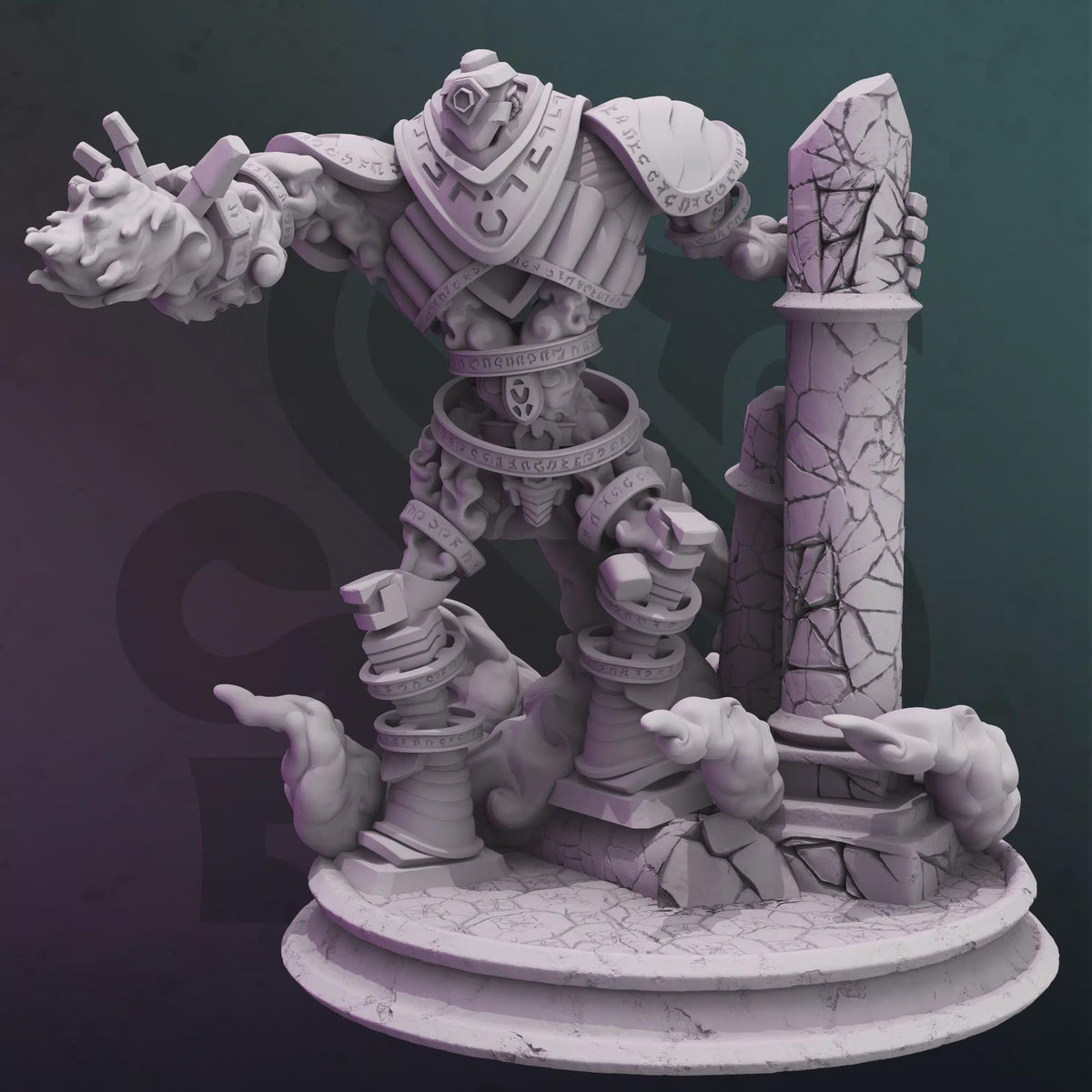 Orodwys Powered Golem by DM Stash, magical elemental construct miniature for fantasy tabletop encounters.