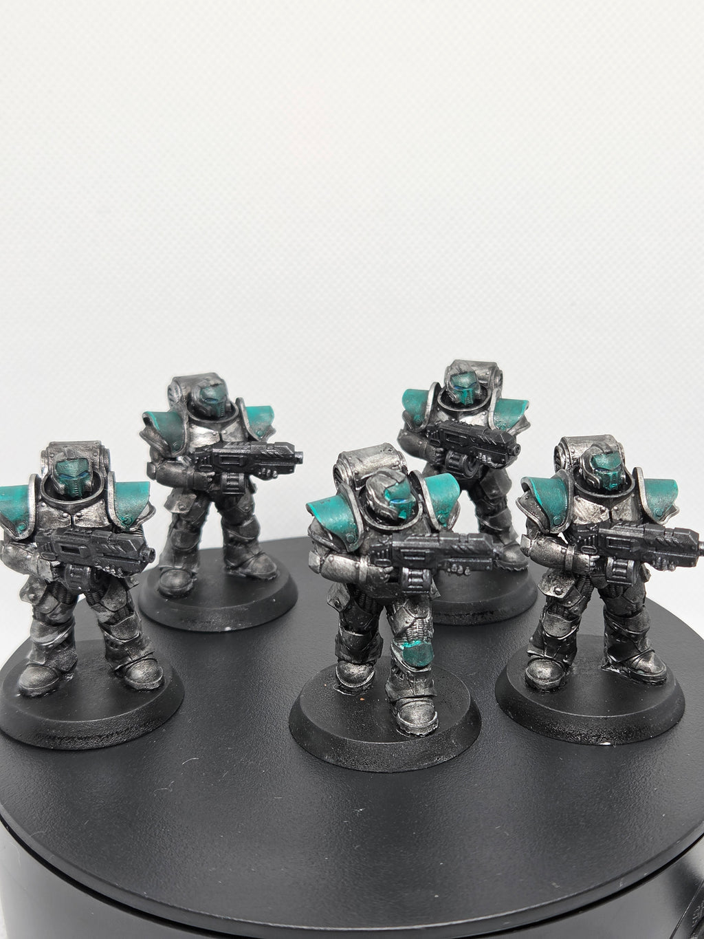 Painted Socratis Riflemen created through Station Forge modular bits, preassembled by CeeForge