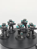 Painted Socratis Riflemen created through Station Forge modular bits, preassembled by CeeForge