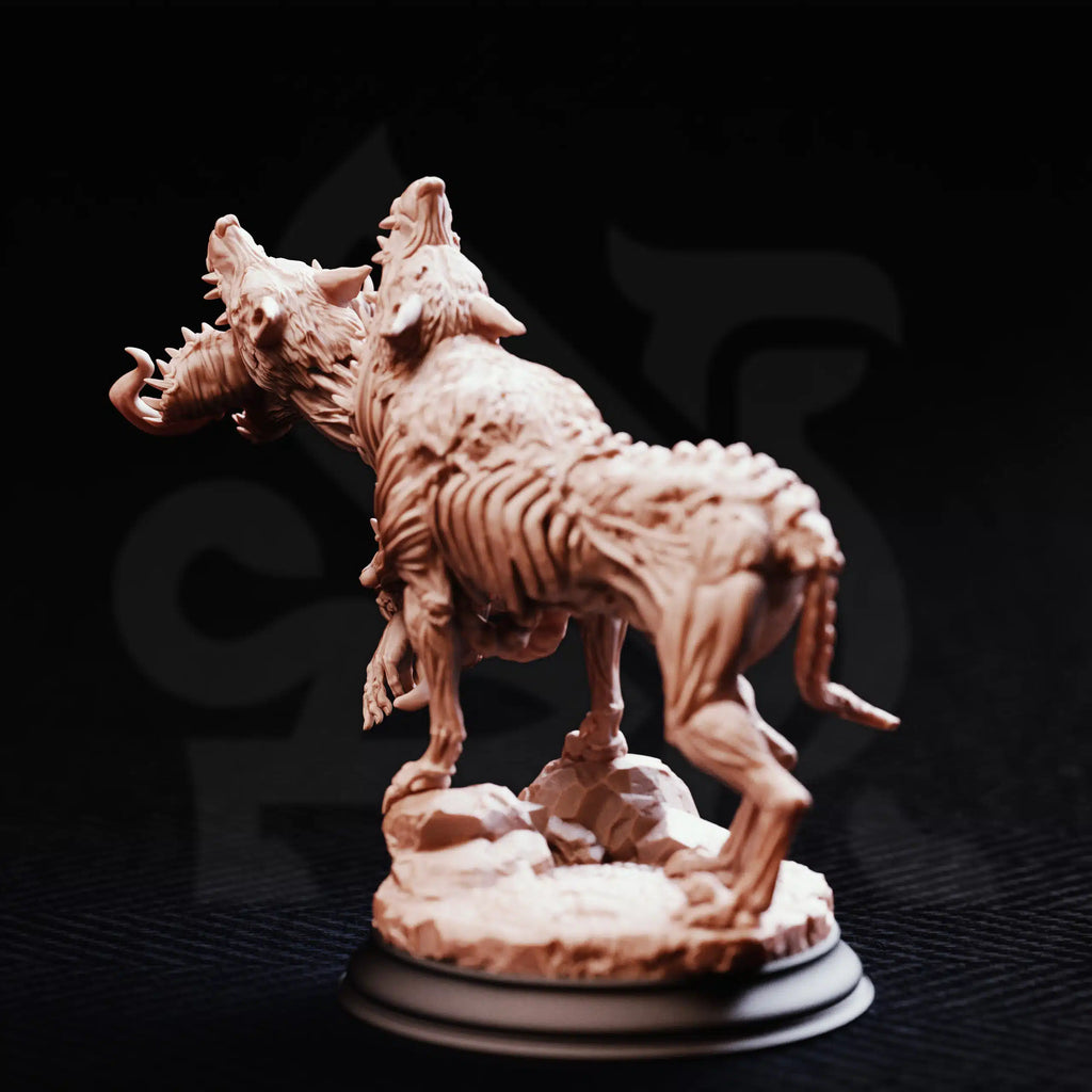 Rear view of Slagsting Model A, showing its long curling appendages, mutated limbs, and heavily textured body.