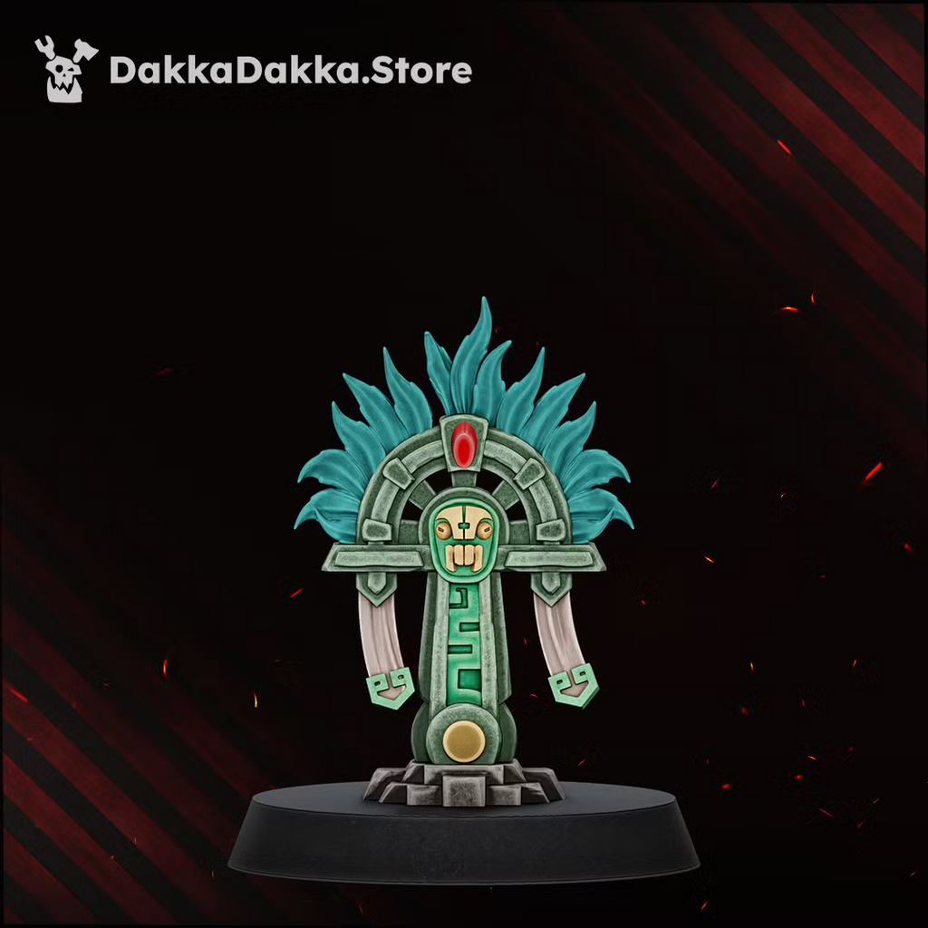  Painted example of the included Spacelair Stinging Blades shrine terrain piece.