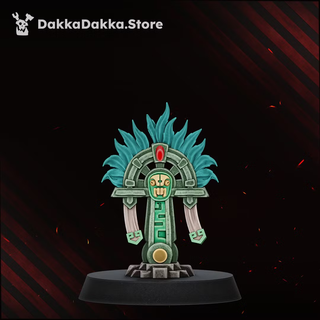  Painted example of the included Spacelair Stinging Blades shrine terrain piece.