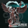 Tharavës The Wise Warrior celestial cleric paladin sorcerer miniature by DM Stash, resin printed fantasy tabletop RPG NPC.