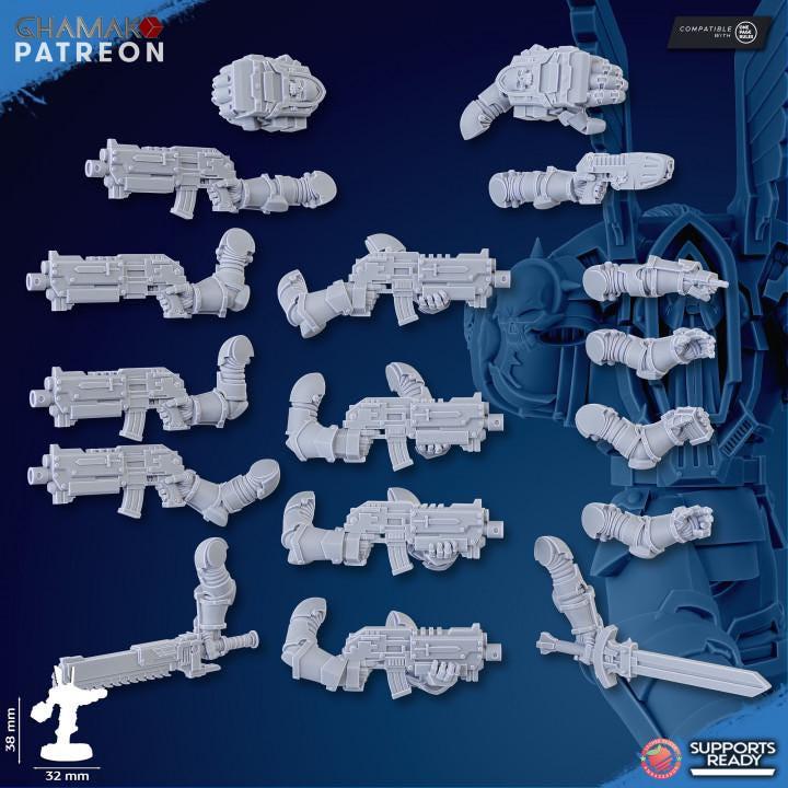 Vengeful Angel Militum 32mm resin miniature arms by Ghamak