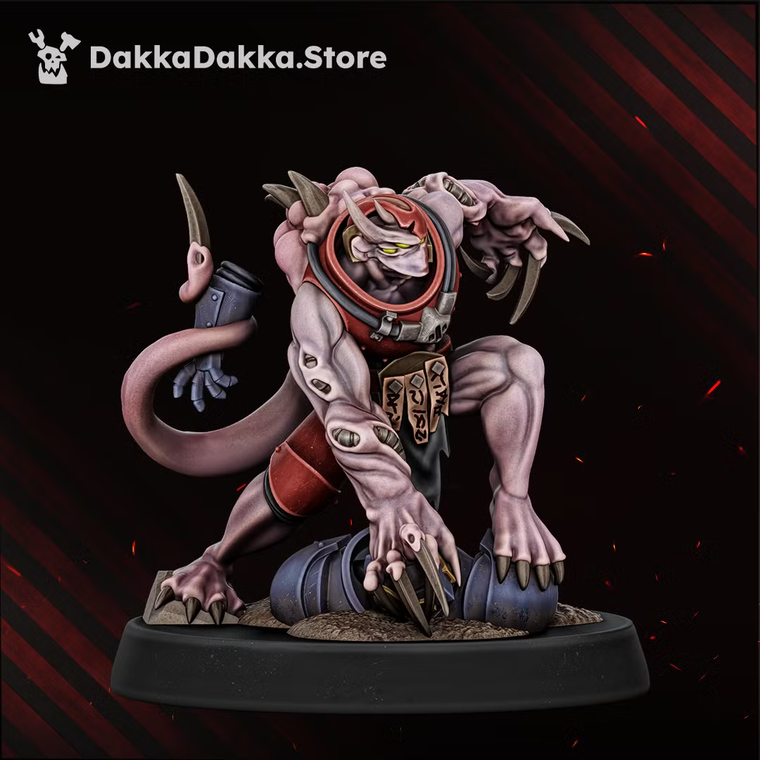 Individual Vortex-Blessed warrior in a crouched, mutated combat pose with clawed limbs and corrupted armor.