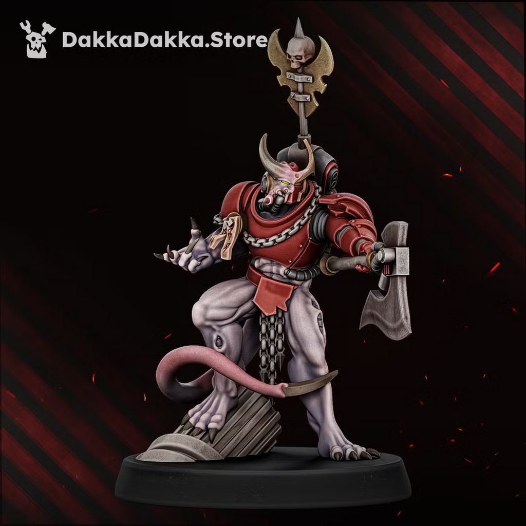 Individual Vortex-Blessed squad leader with skull-topped staff, ritual armor, and tentacle details.