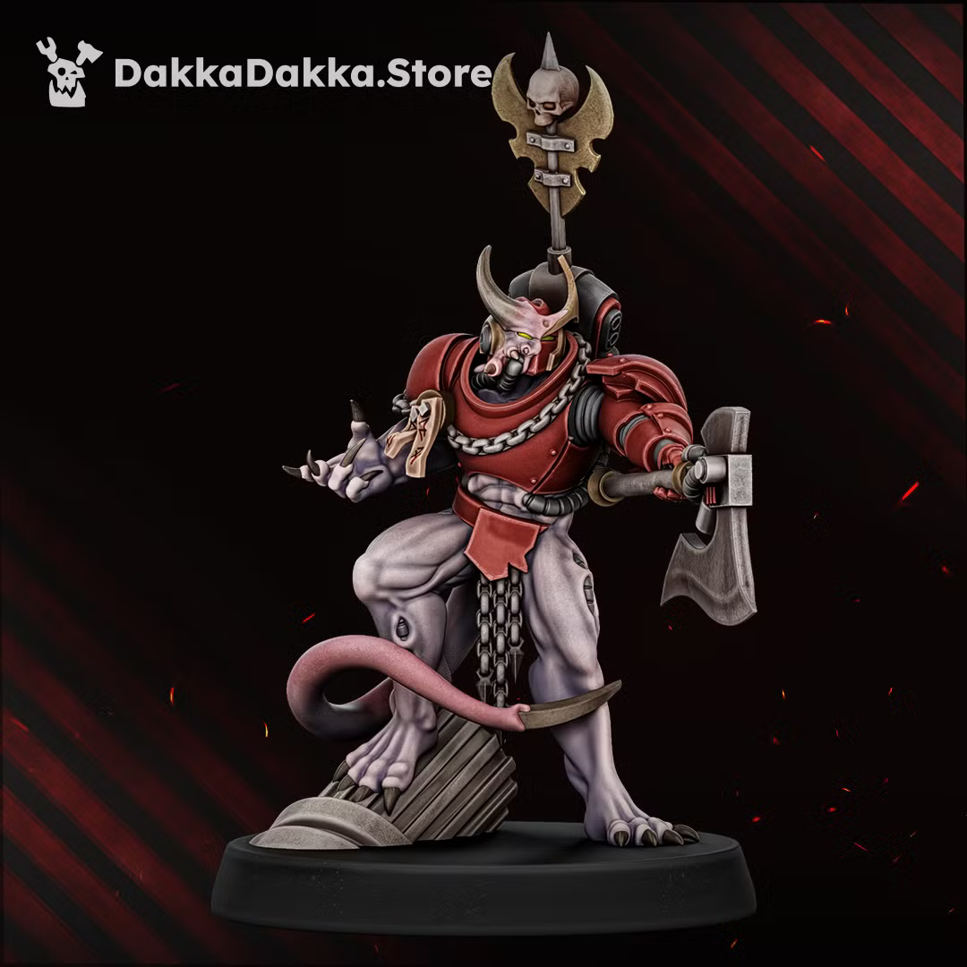 Individual Vortex-Blessed squad leader with skull-topped staff, ritual armor, and tentacle details.
